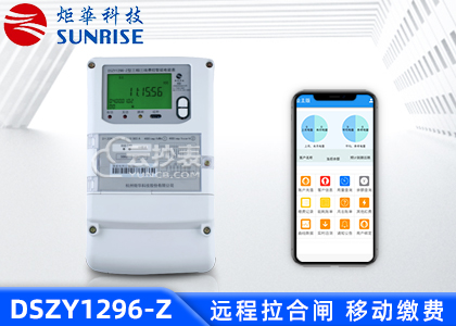 杭州矩華DSZY1296-Z三相載波預付費電能表